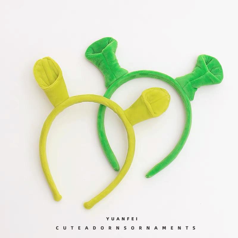 Świąteczna opaska Shrek: Zabawny Kreatywny Dodatek do Włosów do Mycia Twarzy dla Kobiet i na Występy Dziecięce