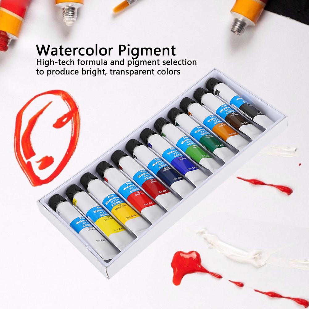 Watercolor Pigment 12 Colors Professional Painting Tools Art Supplies for Painter 10ml