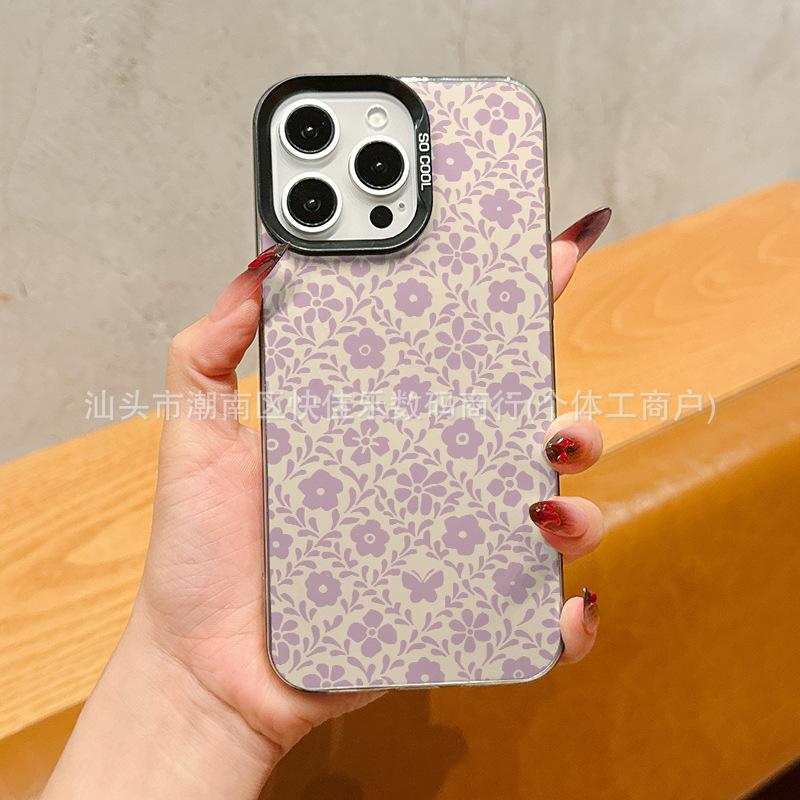 Oil painting retro flower for iPhone17ProMax/16/15/14/13/12/11 iPhone xs case