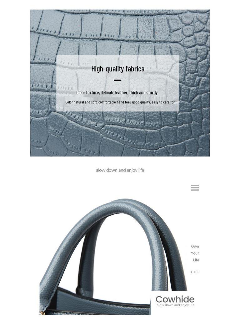 Crocodile Pattern Women's Handbag - 2025 New Large Capacity Tote for Commute & More
