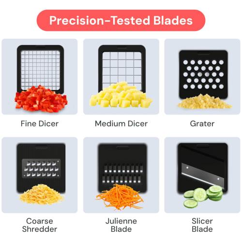 Fullstar Kitchen Mandoline Slicer - Vegetable Chopper, Onion, Potato, Food, Vegetable Fruit Slicer and Cutter with Container, Kitchen Gadgets & Access