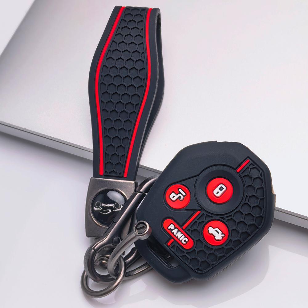 Key Fob Cover for Subaru Crosstrek Forester Impreza Legacy Outback Tribeca WRX STI with Keychain Anti-Scratch Surface Shockproof Structure чёрный