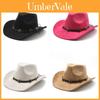 Western Cowboy Hat With Large Brim For Outdoor Sun Protection And Photography