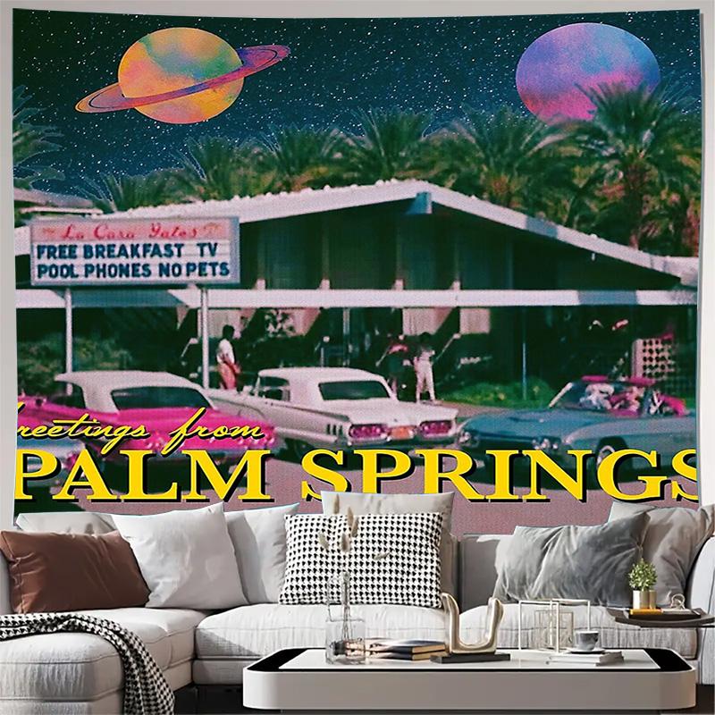 

Vintage Sunset Desert Tapestry Wall Hanging Aesthetic Room Decor Hippie Boho Wall Art Home Decoration Living Room Bedroom 74x94cm(29x37in)