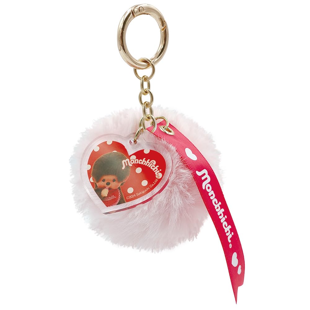 Monchichi fur charm pink 8203 076