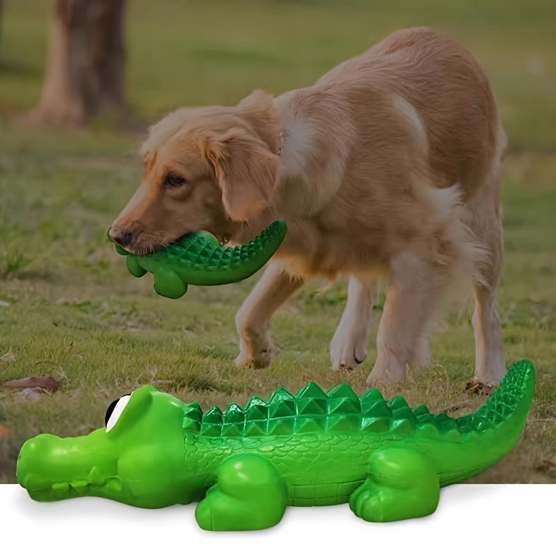 1 Stück Extra Großes Langlebiges Latex-Kauspielzeug für Starke Bisse - Hai-Hundeknochen mit Eingebautem Ring