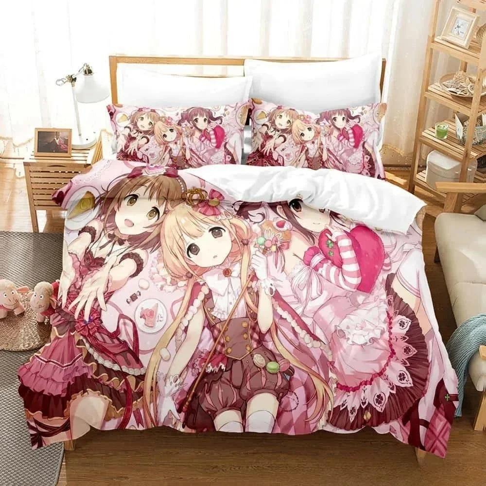 Comforter 3D Anime The Idolm@Ster Chieri Ogata Bedding Set Bedroom Soft Modern S Comefortable