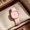 Square Student Watch Minimalist Analog Quartz Watch Faux Leather Band Simple Wristwatch for Teens Boys Girls