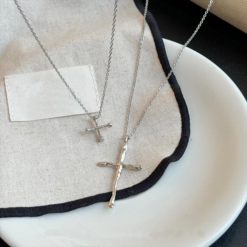 Layered Cross Necklace Clavicle Chain Stylish Accessories for Women