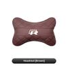 T26Car Seat Headrest Plaid Leather Neck Pillow For Volkswagen Golf Amarok T5 Phaeton Passat b6 Memory Foam Head Support Accessories