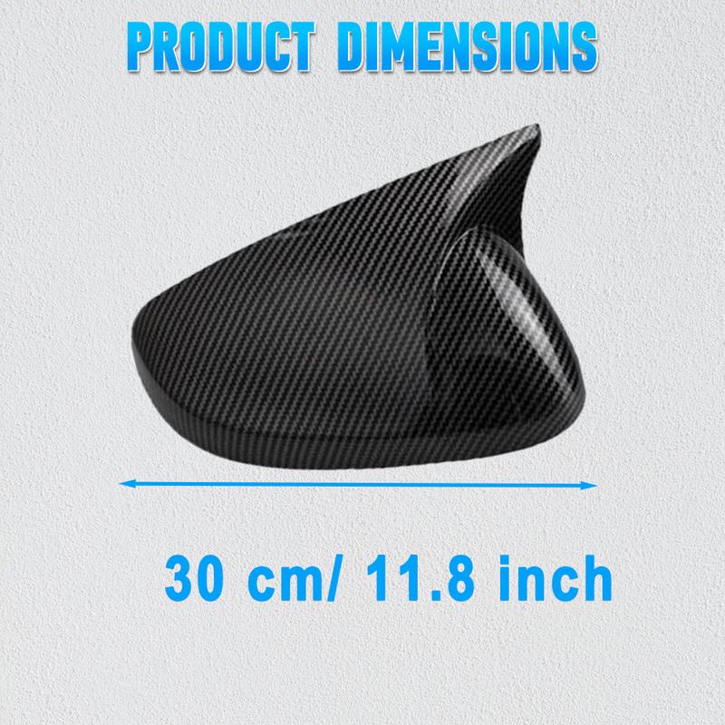 Pair Car Left Right Side Door Wing Rearview Mirror Cover Cap For Chevrolet Trax 2024-2025 Carbon Fiber Black