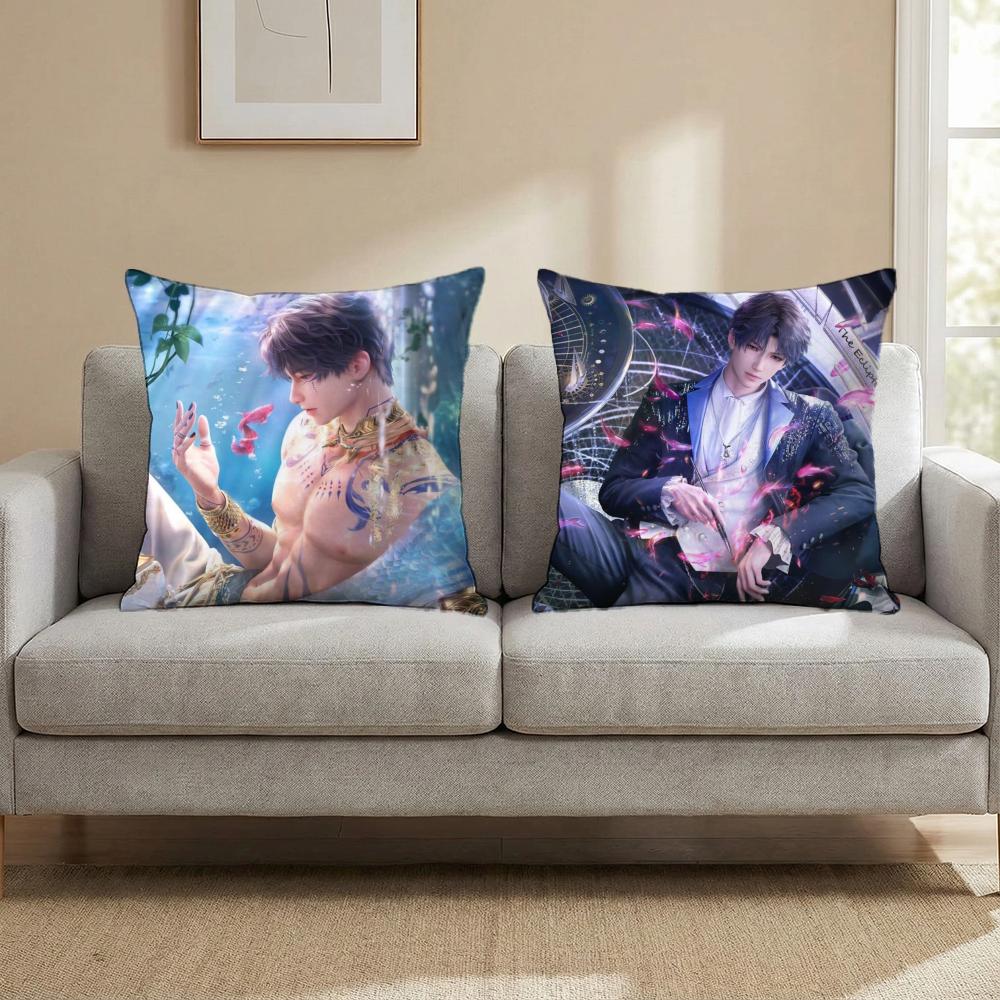 R-Rafayel Love D-Deepspace Cushion Cover Multi-Scene Pillow Cover for Home & Car - Reversible, Soft & Durable for Daily Use