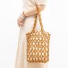 ENSPT Handwoven Wooden Bead Shoulder Bag - Women's Summer Niche Design