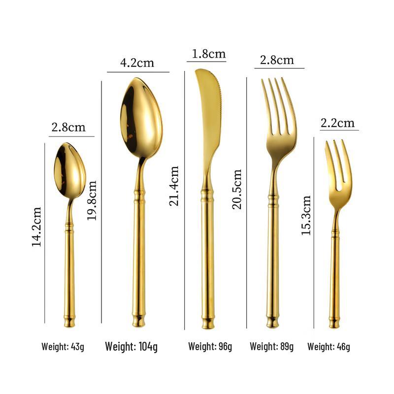Gold Stainless Steel Cutlery Set