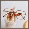 Vintage Women Glasses Anti Blue Light Metal Frame Oversized Square Eyewear Trend Optical Computer Eyeglasses