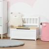 2 In 1 Wooden Toy Box Seat Storage Bench Storage Chest Cabinet Organiser With Safety Pneumatic Rod