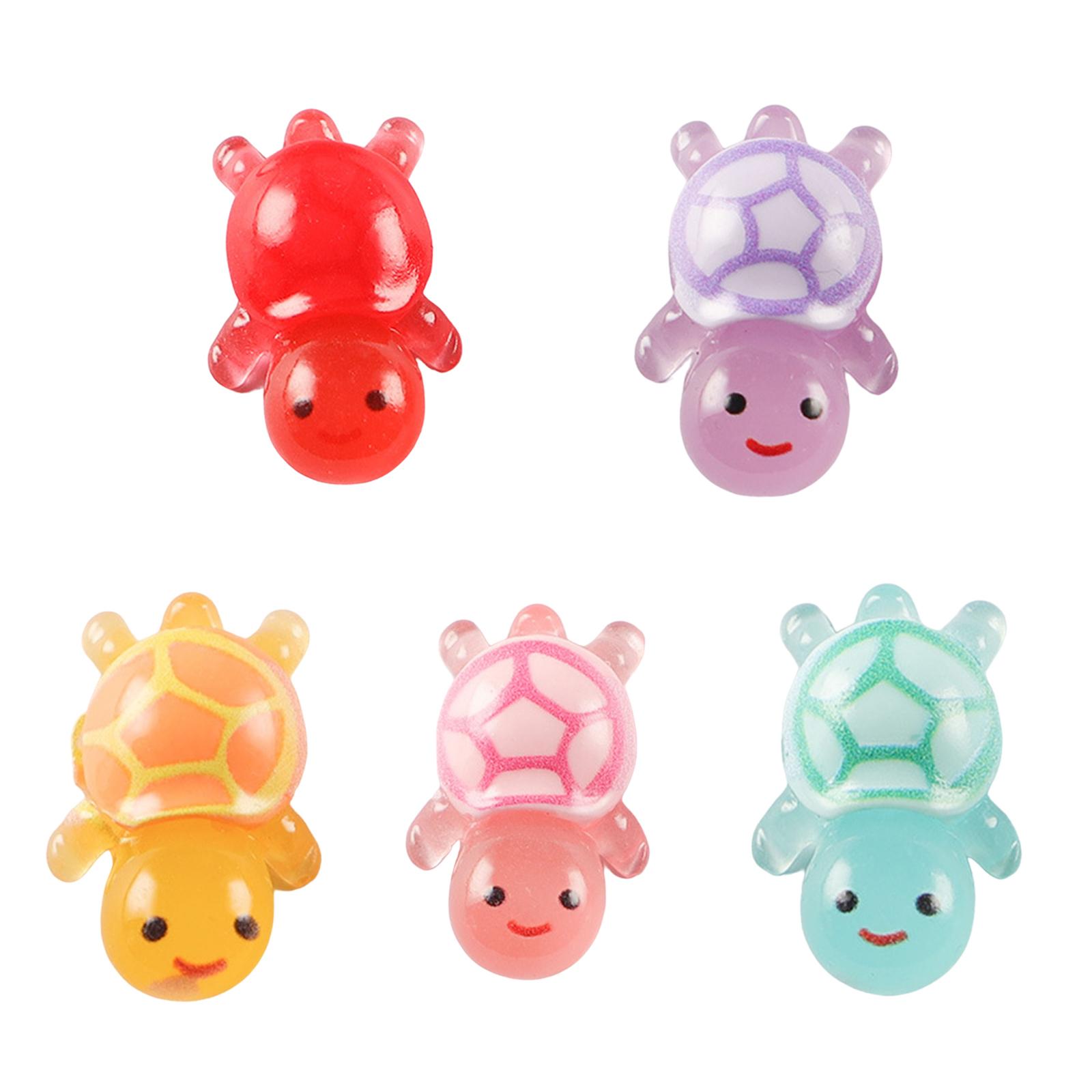 

5 шт. Миниатюрная светящаяся черепаха для домашнего ландшафтного дизайна, поделки из смолы, светящаяся черепаха для сада, аквариума, миниатюры, украшения 8