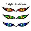 2PCS Car Stickers Evil Eye Zombie Style Sunproof Waterproof Decal for Rearview Mirror 5*2in