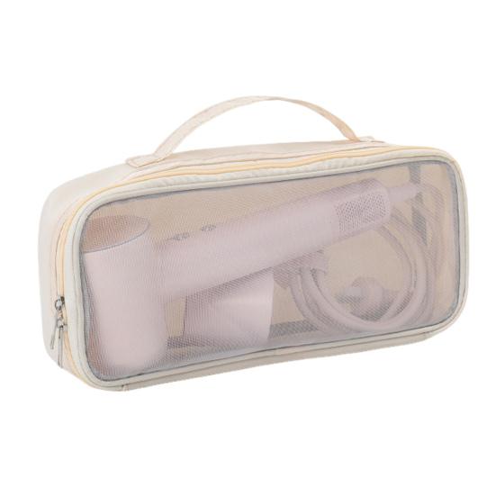 

Дорожный чехол для фена, сумка для хранения щипцов для завивки волос на молнии, пылезащитная сумка для фена с ручкой, органайзер для фенов Dyson бежевый