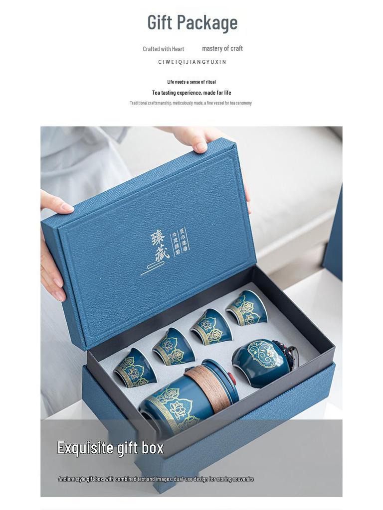 Corporate New Year Gift: Custom Logo Tea Set for Clients and Employees