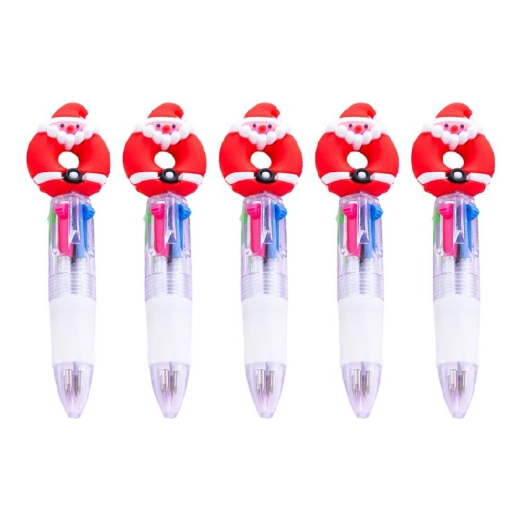 

Ballpoint Pens Christmas Gift Set Of 5 Mini 4 Color Pens Space Saving Design For Students And Professional
