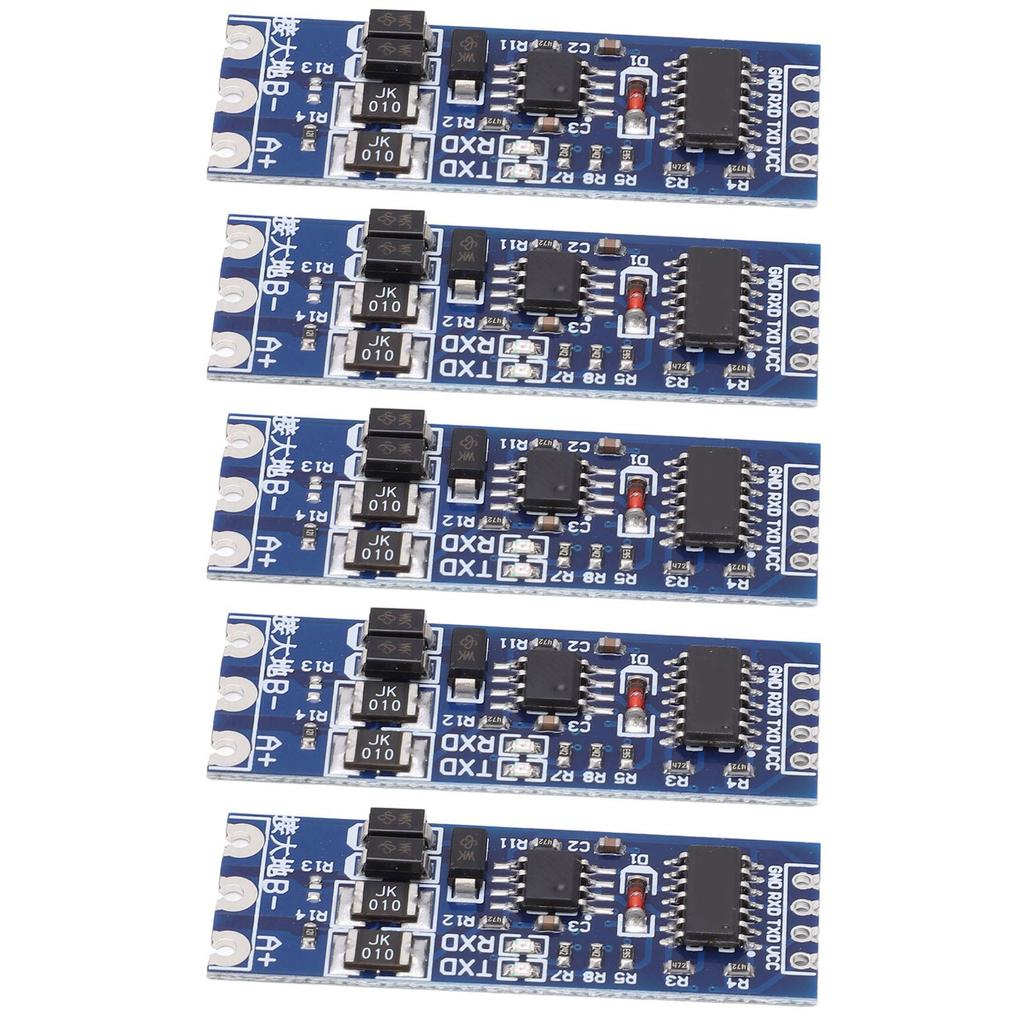 5 Pcs TTL To RS485 Converter Module Strong Anti Interference Lightning Protection TTL To RS485 Adapter Board