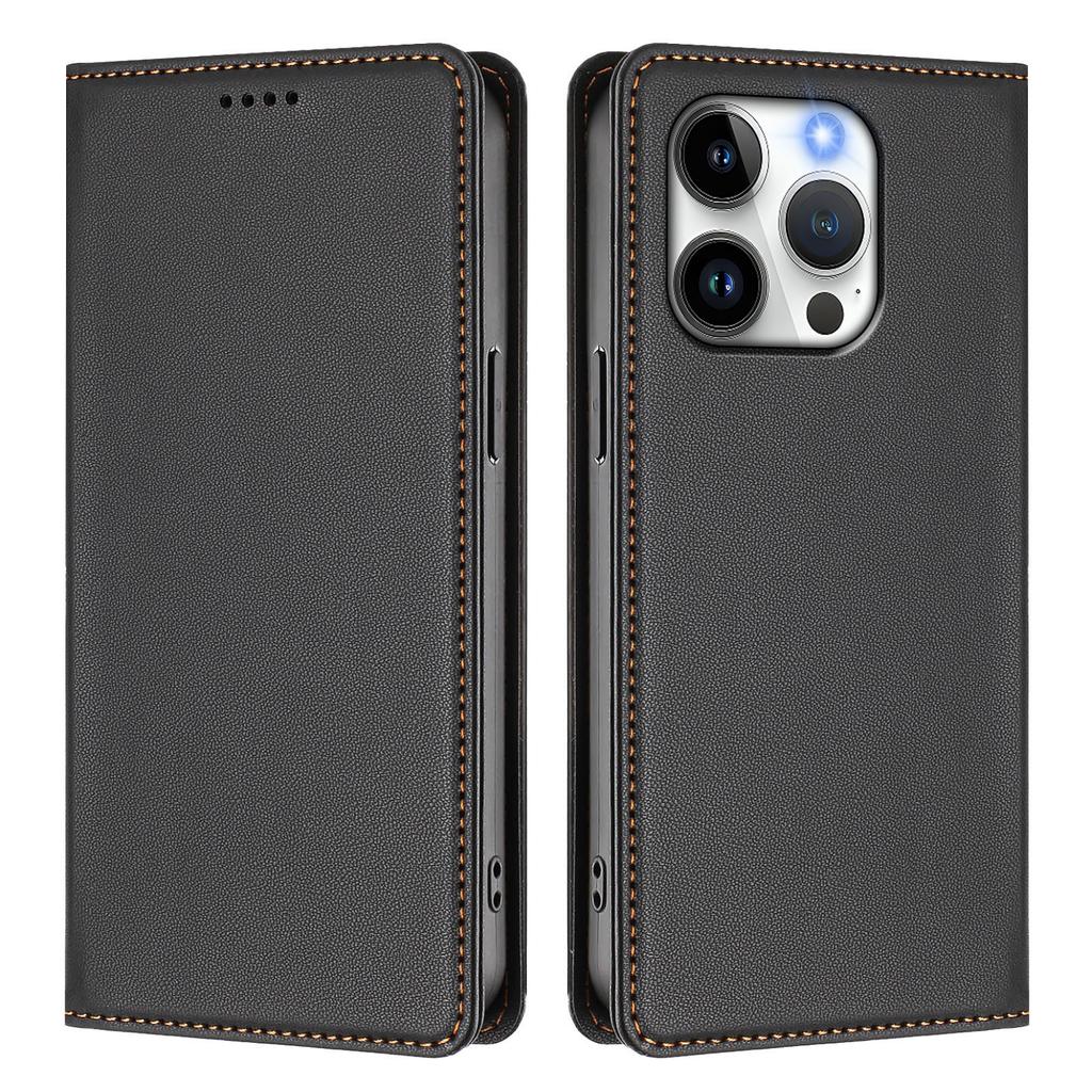 For iPhone 15 Pro Max/iPhone 15 Pro Leather Wallet Case Magnetic Closure RFID Blocking Phone Cover