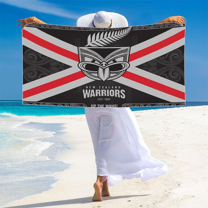 New Zealand Warriors Print Beach Towel, Large Soft Quick Dry Towel for Beach Camping Swimming
