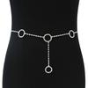 Delicate Rhinestone Dangle Waist Chain Alloy Shinning Body Chains Summer Body Jewelry Accessories for Women and Girls