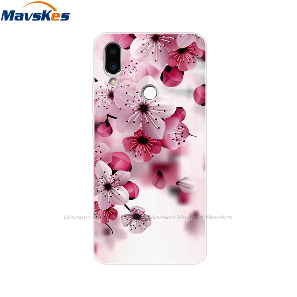 Soft TPU Case for Meizu Note 9 Cat Animal Flower Printed Protective Silicone Covers Phone Shells Bags Bumper for Meizu Note9
