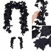 1.7m Artificial Black Maple Leaf Garland for Halloween Party Decoration