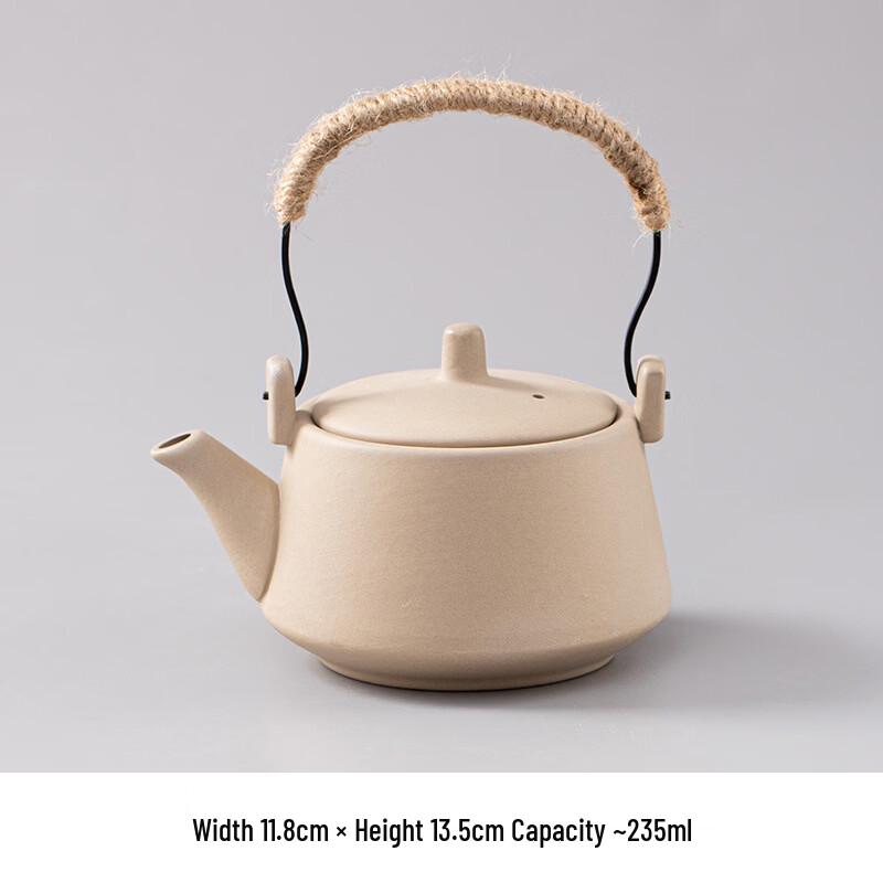 Lygil Ceramic Kung Fu Teapot with Overhead Handle