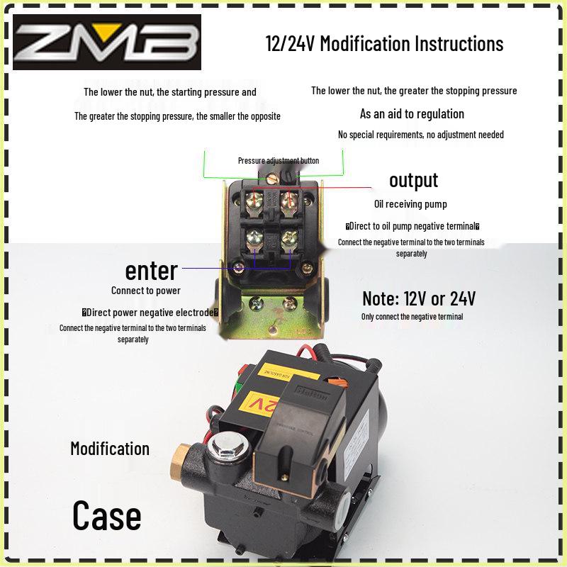 Leistungsstarke Ölextraktionspumpe mit automatischem Druckschalter & Ventil (220V/12V/24V)