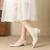 W86-25 French Korean version 2025 autumn new bow light mouth soft sole foot cover versatile skirt women's single shoes