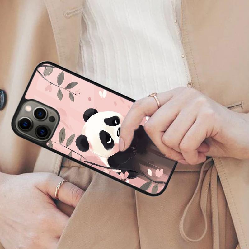 Cartoon Cute Panda Bear Magnetic Phone Case For APPLE iPhone 17 Air 16 14 13 12 Pro Max 15 Plus Wireless Charge MagSafe Cover