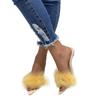 fashion 2024 New Summer High-heeled Plus Size Sandals and Slippers Women Fine-heeled Suede Furry Pointed Toe Fashion Women's Shoes