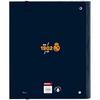 Classeur - SAFTA - Real Madrid 2ème Équipe 24/25 - 4 Anneaux De 35 Cm - 100 Feuilles A4 - Couverture Rigide