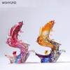 Home Feng Shui Ornament Living room glazed fish Arts and Crafts Office desktop decorations gift originality Home Decoration 1pcs