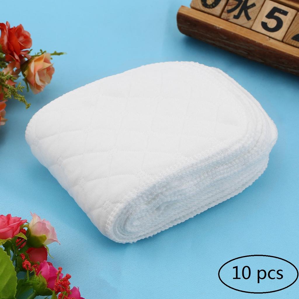 Yosoo 10pcs Soft&Breathable Baby Toddler Cotton Modern Cloth Diaper Nappy Liners Insert , Baby