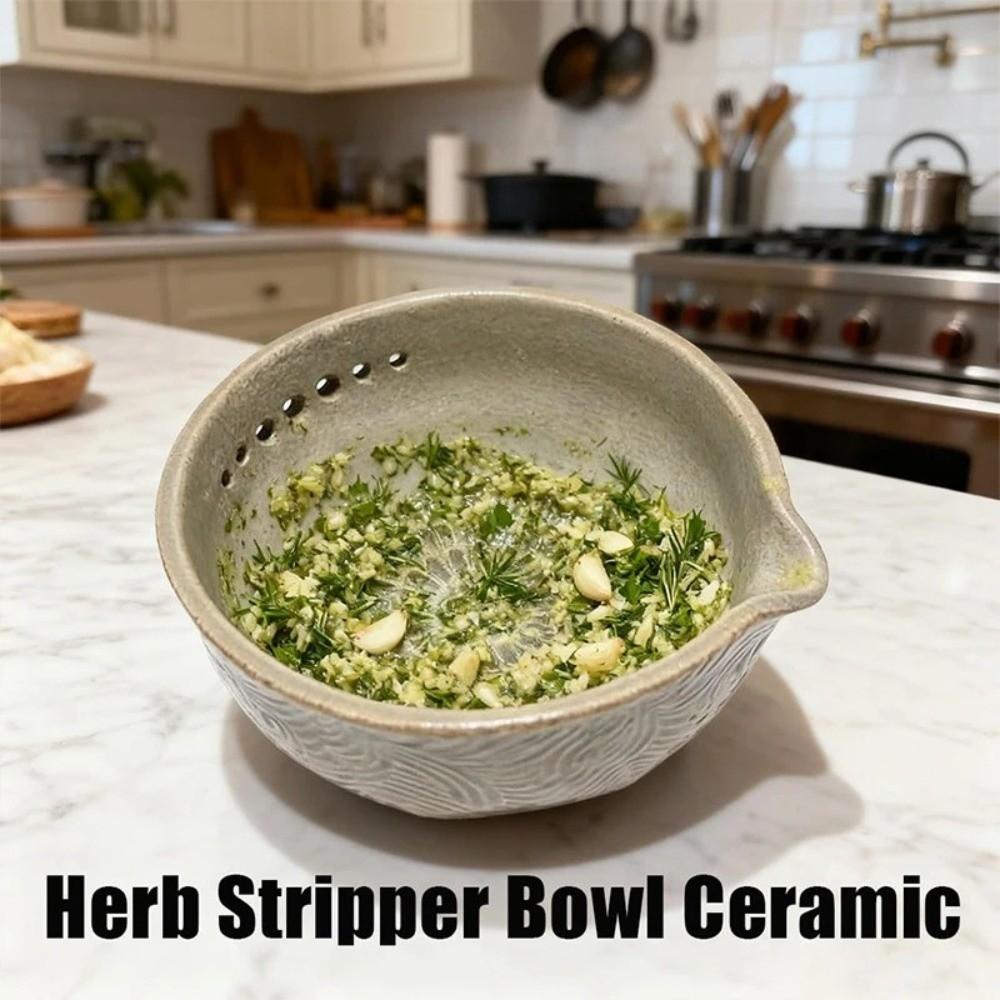 Handmade Garlic Grater Bowl 2-in-1 Garlic Grinder Multi-Functional Ginger Grater  Home Cooking