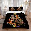 3pcs Christmas Tree Dachshund Dog Holiday Comforter Set with 1 Quilt Cover and 2 Pillowcases (No Core), Bedroom and Guest Room