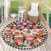Cute cartoon gingerbread man Christmas gift rug home soft decorative anti-slip yoga table and chair mat carpet outdoor floor mat carpet Y1