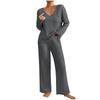 2025 Autumn/Winter Women's Wide-Leg Tracksuit: Casual Long-Sleeve Two-Piece Set for Commuting & Multi-Occasion Wear