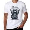 Funny Raccoon Relax Were All Crazy TShirt Work Utility Short Sleeve Shirt