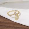 Enamel and Diamond Tulip Adjustable Gemstone Ring for Women - Durable, Non-Fading, High-End Exquisite Design