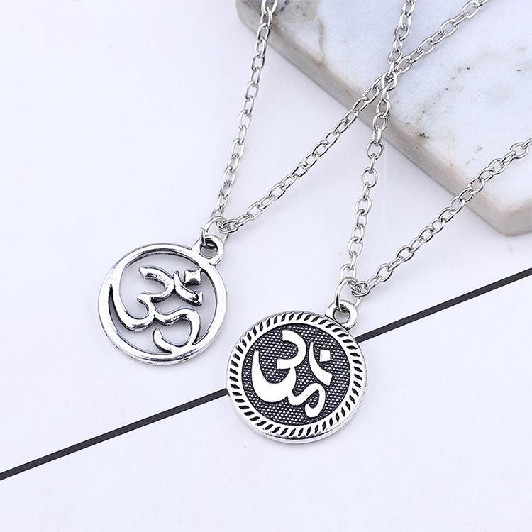 Creative Unique Sports Style Yoga Pattern Pendant Necklace Ornament Christmas Birthday Festival Gift