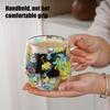 Double-Wall Glass Mug with Dried Flower Design 250ml Heat-Resistant Borosilicate Glass Cup for Milk Coffee Breakfast Insulated Clear Afternoon Tea