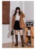 Autumn Corduroy High-Waist Pleated A-Line Mini Skirt for Women