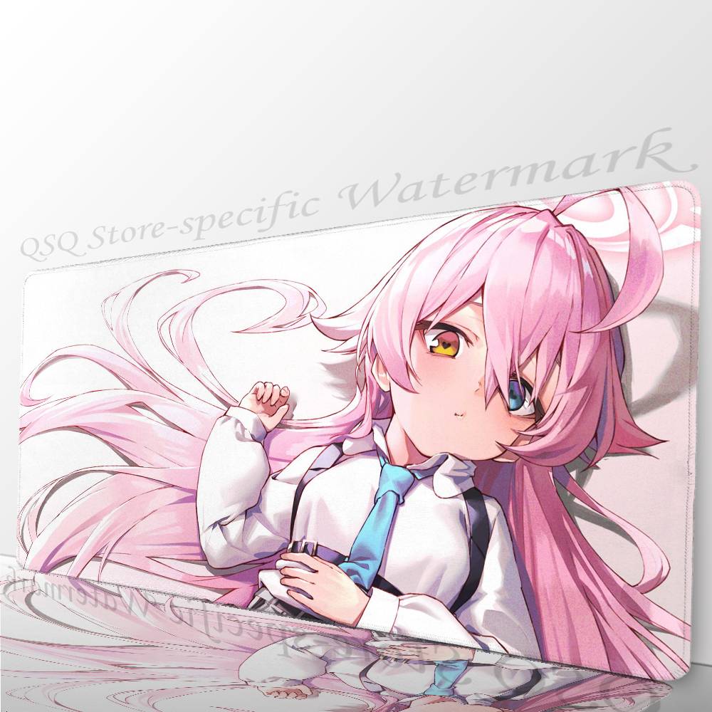 Takanashi Hoshino Anime B-Blue Archive Mousepad Non-slip Suitable For Office Computers Laptops E-sports Game Desk Mats XXL Keyb