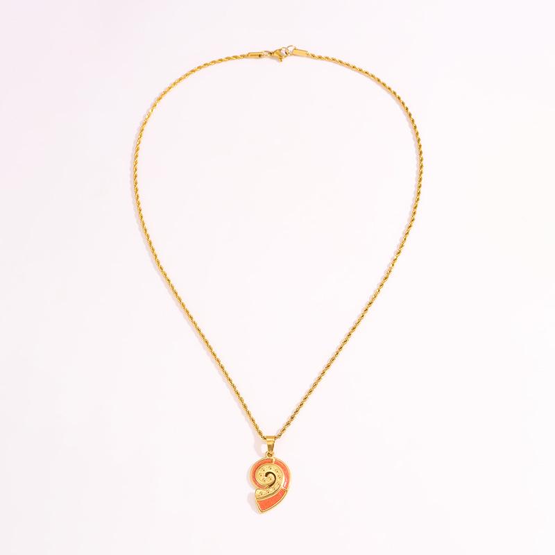 Vintage Ocean Seashell Stainless Steel Clavicle Necklace for Women - High-End Titanium Jewelry
